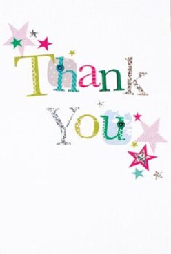 This thank you card delights the senses with its jubilant local spirit-its design as personal and heartwarming as a chat over coffee in Kingston Vale. The front conveys 'Thank You' in a vivid patchwork of hues-lime, cerulean, and blush pink-each letter uniquely adorned, some with dainty dots, others with subtle stitched motifs or twinkling silver glints, suggesting the craftsmanship seen at neighbourhood shops. Stars in gold, teal, and magenta tumble across the background, as if mimicking confetti scattered after a garden celebration near Coombe Lane West. The white space is thoughtfully uncluttered, turning every colour and glittering accent into a focal point with uplifting energy. The gentle textured print hints at the pleasure of holding a handcrafted card, echoing the care Kingston Vale's florists take in pairing blooms and finishes. Ideal for pairing with a bright, joyful bouquet and perfect for same-day delivery anywhere in Kingston Vale and the surrounding area, this card is a testament to gratitude's power to connect people, reflecting both creativity and the warmth of local friendships.